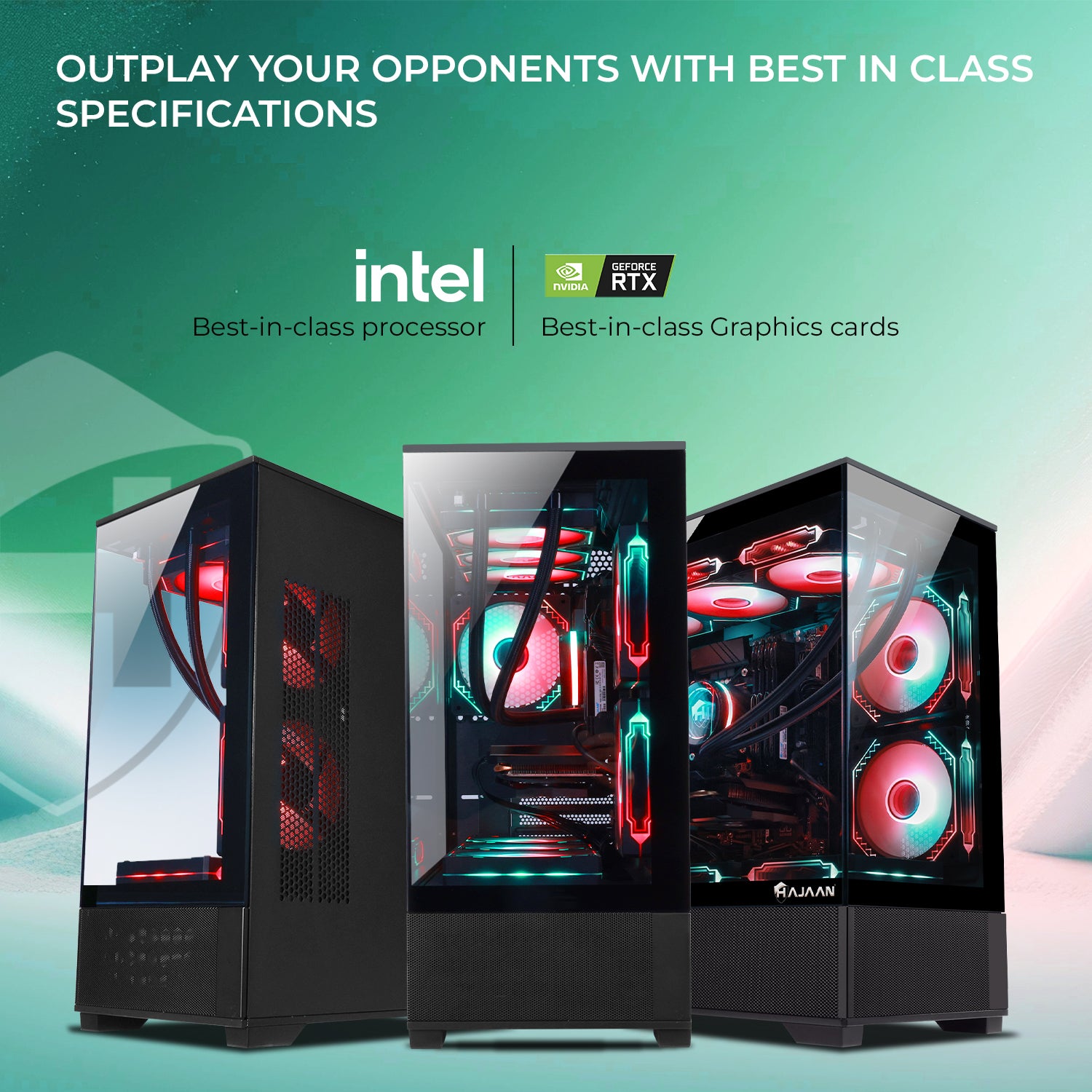 HAJAAN SuperX Liquid Cooled Gaming PC Tower Desktop - Intel i9 12900K Processor | GeForce RTX 5060 Ti 8GB | 32-inch Curved Gaming Monitor | 32GB - 64GB DDR4 RAM | 1TB - 2TB NVMe SSD | Windows 11 Pro