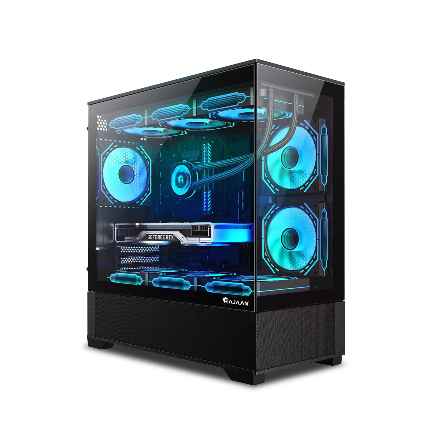 HAJAAN SuperX Gaming PC – Intel i9 11900KF - GeForce RTX 3060/3070/3080/4060/4060Ti/4070/4070Ti - 32GB DDR4 - 1TB NVMe SSD - Windows 11 Pro - WiFi - Bluetooth - Mechanical Keyboard Mouse