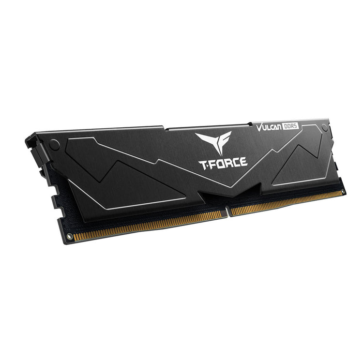 TEAMGROUP T-FORCE VULCAN 32GB Kit (2x 16GB), DDR5 Desktop Memory - INTEL XMP/ AMD EXPO, 6000MHz Frequency, CL38 Module RAM Black - (FLBD532G6000HC38ADC01)