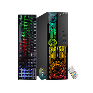 AXOII ELECTRA RGB Gaming Desktop Computer PC, Intel Core I7 - 6700 Up to 4.0GHz Processor, Graphics Card - RX 550 / GT 1030, 16GB - 32GB DDR3L RAM, 512GB - 1TB SSD, Wi-Fi, Bluetooth - Windows 10 Pro
