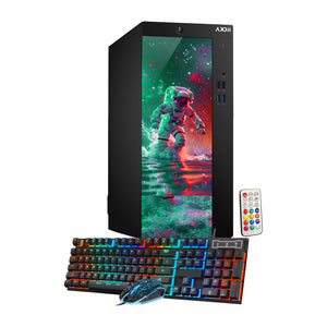 AXOII SPACEMAN RGB Gaming Desktop Computer PC, Intel Core I5/I7 Processor, Graphics Card - RX 550 / GTX 1050 / GTX 1650 / RTX 3050, 32GB DDR4 RAM, 1TB NVMe SSD, Wi-Fi, Bluetooth - Windows11 Pro