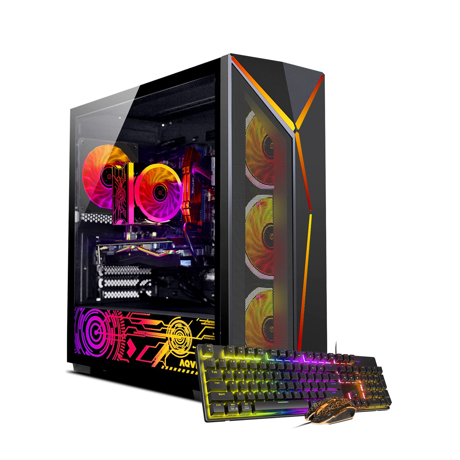 AQVIN AQ80 Gaming Desktop Computer PC Tower - Intel Core i7 - 8700 Processor Up to 4.60 GHz, GeForce GTX 1650/1660 | RTX 3050/5060 Graphics Card, 32GB DDR4 RAM, 1TB SSD - 2TB SSD, Windows 11 Pro, Gaming Keyboard and Mouse