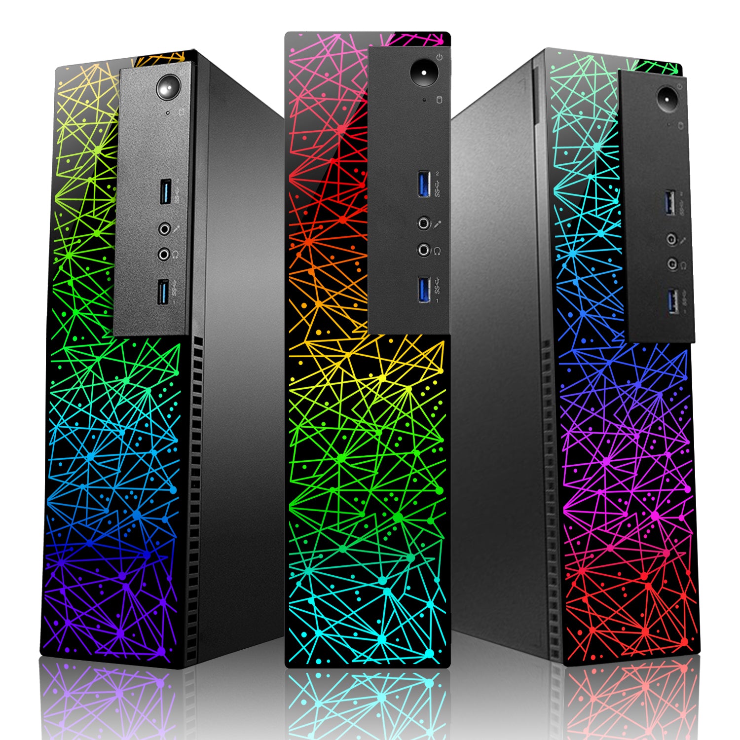 Lenovo ThinkCentre RGB SFF Desktop Computer, Intel Core i7-6700, RX 550/1030, 16GB -32GBRAM | 512GB - 2TBSSD, 4K 2-Monitor Support, Wi-Fi, Bluetooth - Windows 10 Pro - Refurbished
