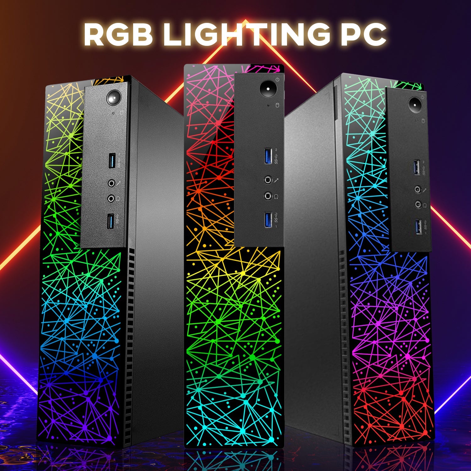 Lenovo ThinkCentre RGB SFF Desktop Computer, Intel Core i7-6700, 16GB -32GBRAM | 512GB - 2TBSSD, 4K 2-Monitor Support, Wi-Fi, Bluetooth - Windows 10 Pro - Refurbished