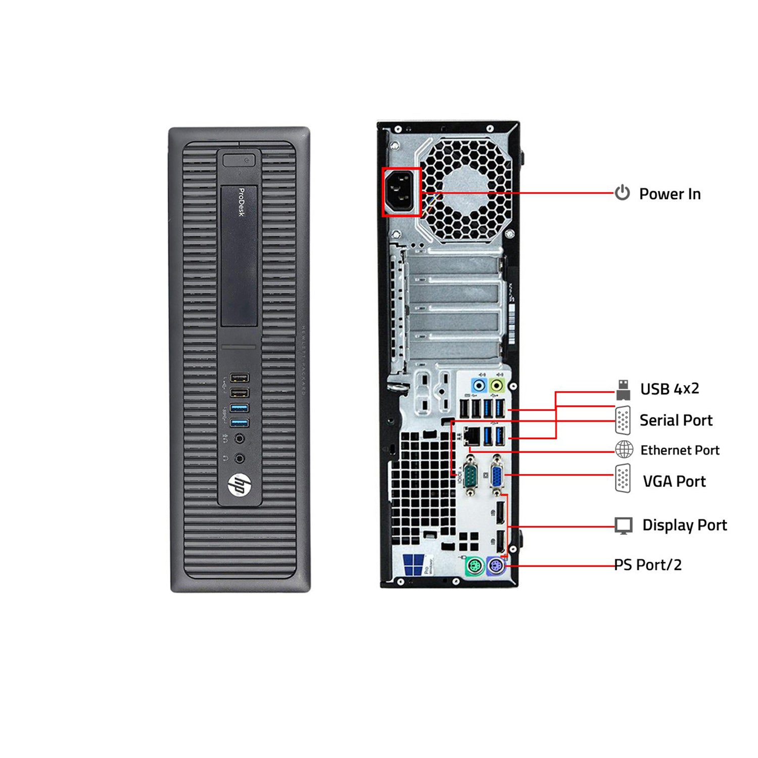 HP ProDesk SFF Desktop Computer with NVIDIA GeForce GT 1030 - AMD Radeon RX550 4GB | Intel Core i7-6700 Processor 3.40 GHz |8GB - 32GB DDR4 RAM| 256GB - 1TB SSD| Windows 10 Pro WIFI with Keyboard & Mouse - Refurbished
