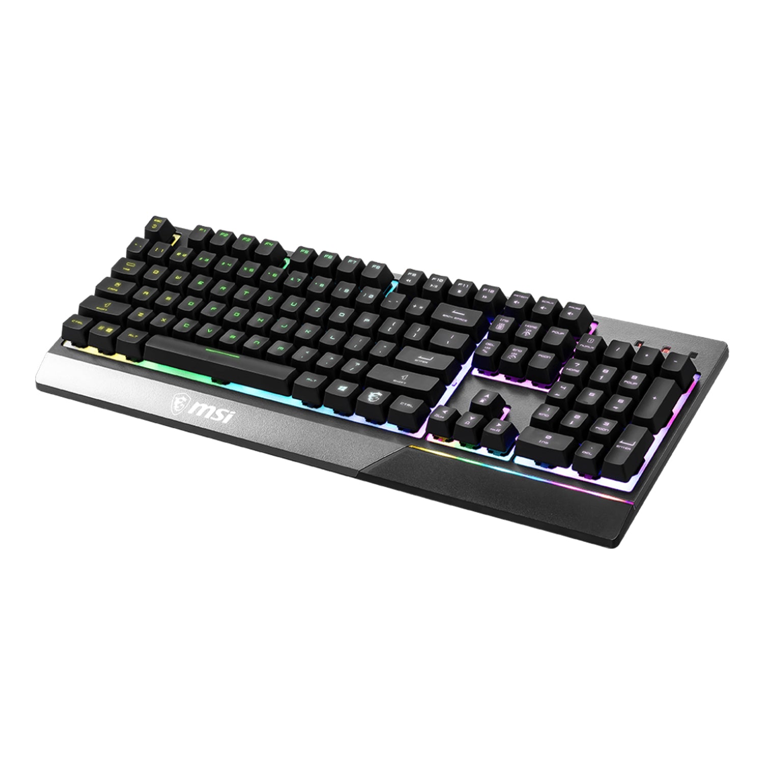 MSI VIGOR GK30 RGB Lighting Gaming Keyboard - USB 2.0 Wired Membrane 6 Zones With Plunger Switches, Water repellent & Splash-Proof , 20-key anti-ghosting - Black