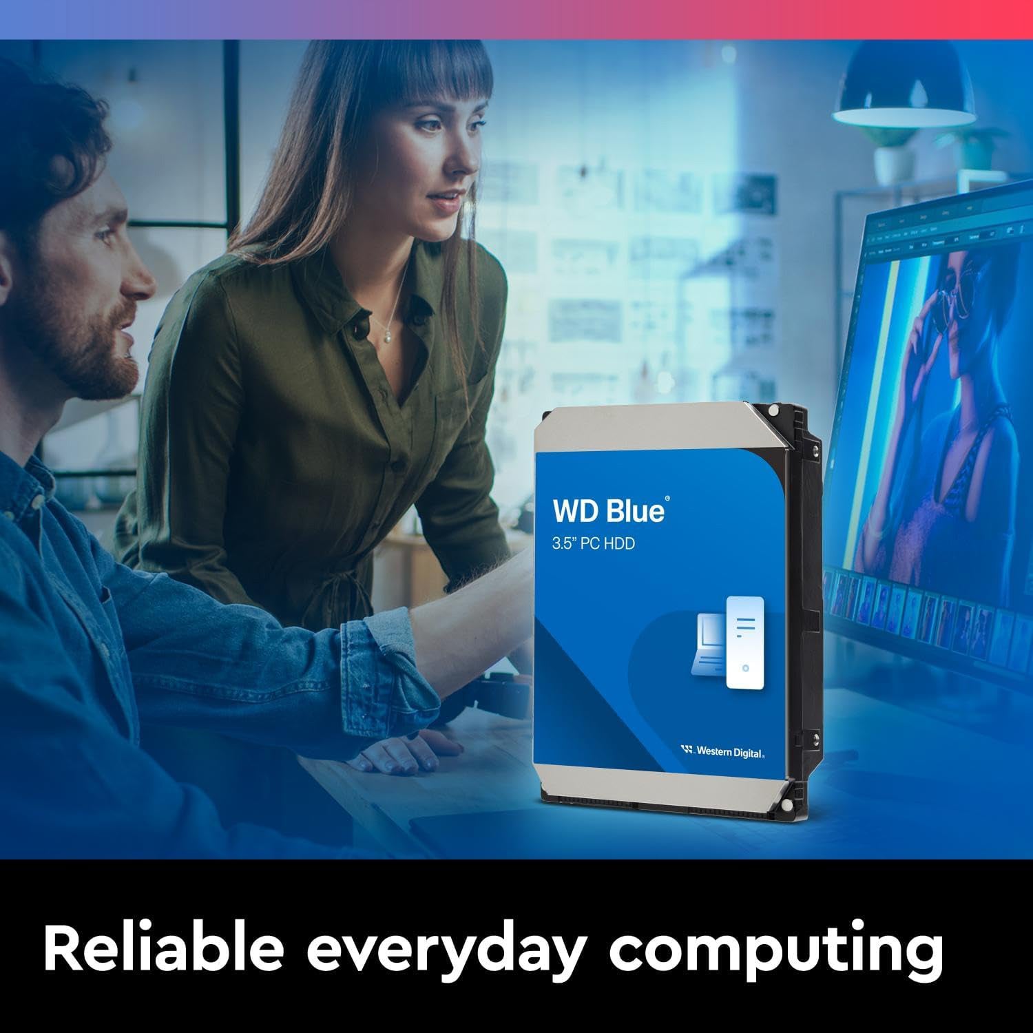 Western Digital 3.5 Inch, 4TB WD Blue PC Desktop Hard Drive HDD - 5400 RPM, SATA 6Gb/s, 256 MB Cache, SMR Recording Technology - (WD40EZAZ)