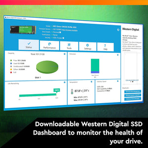 Western Digital WD Green SN350 NVMe 1TB Solid State Drive | PCIe Gen 3 NVMe M.2 (2280) Reads upto 3200MB/s | Internal Solid State Drive (SSD) - (WDS100T3G0C)