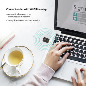 HAJAAN AC600Mbps USB WiFi Adapter support Windows 10, Windows 8, Mac OS, WiFi adapter suitable for Desktop PC, Laptops, 1 year warranty