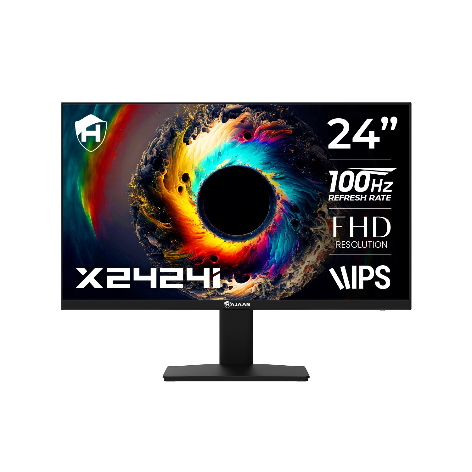 HAJAAN 24” Inch FHD 1920 x 1080p IPS Computer Monitor with 100Hz Refresh Rate | Ultra-Slim Bezels | Wall Mountable | HDMI, VGA (X2424i) - 1 Year Warranty