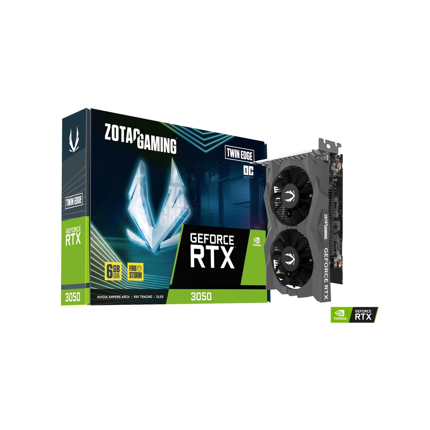 ZOTAC Gaming GeForce RTX 3050 Graphics Card, 6GB GDDR6 Twin Edge OC, 3x Display port / HDMI - (ZT-A30510H-10L)