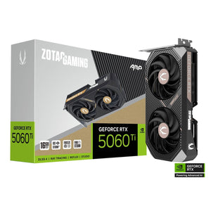ZOTAC GAMING GeForce RTX 5060 Ti 16GB AMP Graphics Card - IceStorm 2.0 Cooling With BladeLink Fans, 3x Display Port / HDMI - (ZT-B50620F-10M)