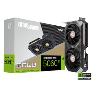 ZOTAC GAMING GeForce RTX 5060 Ti 8GB AMP Graphics Card - IceStorm 2.0 Cooling With BladeLink Fans, 3x Display Port / HDMI - (ZT-B50610F-10M)