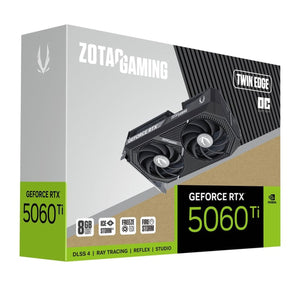 ZOTAC GAMING GeForce RTX 5060 Ti 8GB Twin Edge OC Graphics Card - IceStorm 2.0 Cooling With BladeLink Fans, 3x Display Port / HDMI - (ZT-B50610H-10M)