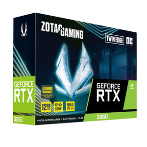 ZOTAC Gaming GeForce RTX 3060 Twin Edge, 12GB - GDDR6, PCI Express 4.0 Graphic Card | ZT-A30600H-10M