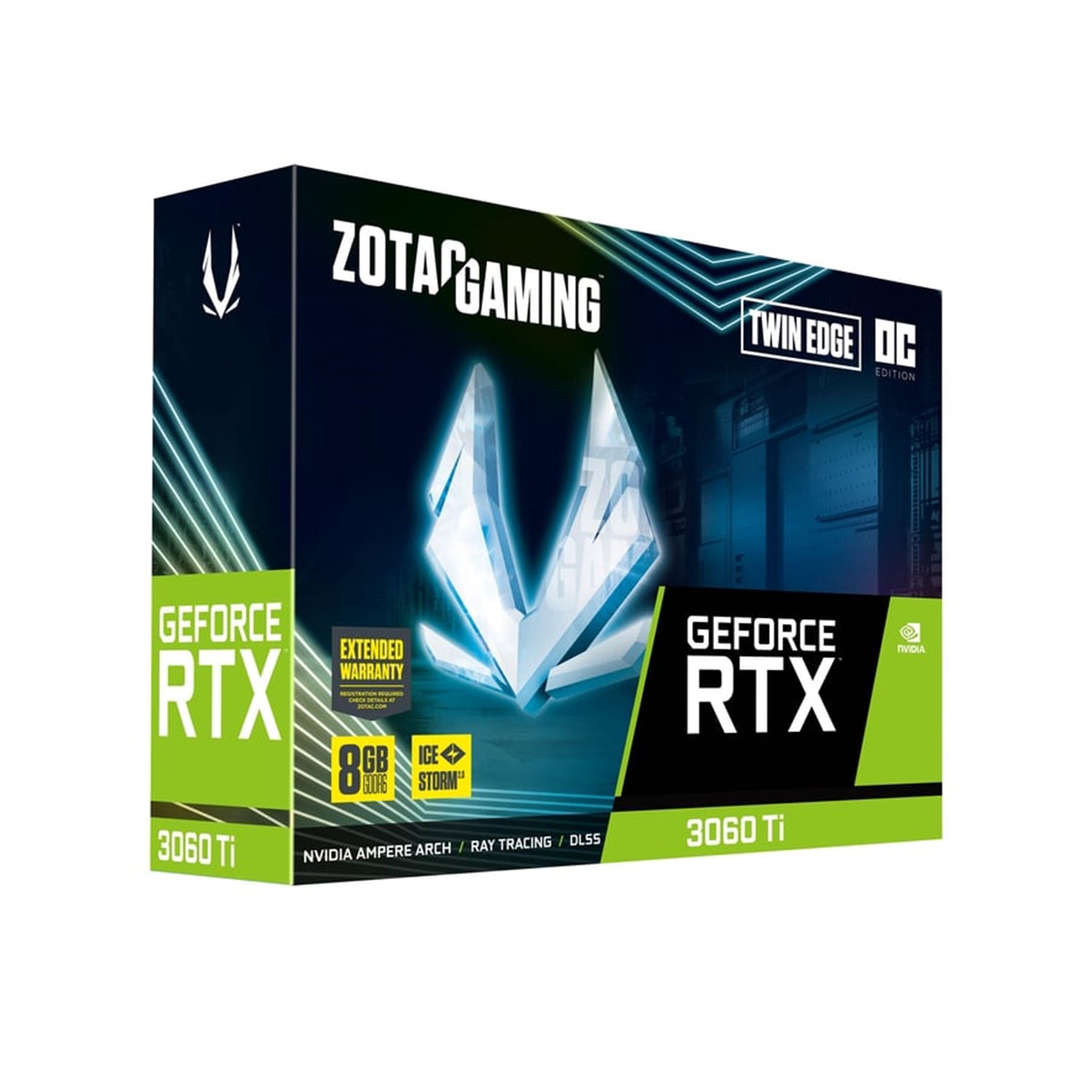 ZOTAC Gaming GeForce RTX 3060 Ti Graphics Card - Twin Edge OC (LHR), 8GB Memory GDDR6, PCI Express 4.0 Video Card, Quad Display, 3x Display Port, HDMI 2.1 (ZT-A30610H-10MLHR)