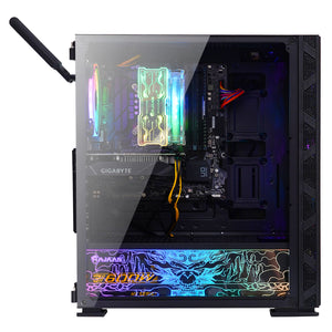 HAJAAN BREZEE PRO High Performance Gaming Tower PC, AMD Ryzen 7 7700 Up to 5.3GHz,GeForce RTX 4060 Graphics Card, 32GB - 64GB RAM DDR5, 1TB NVMe - 2TB NVMe SSD, Gaming keyboard and Mouse - Windows 11 Pro
