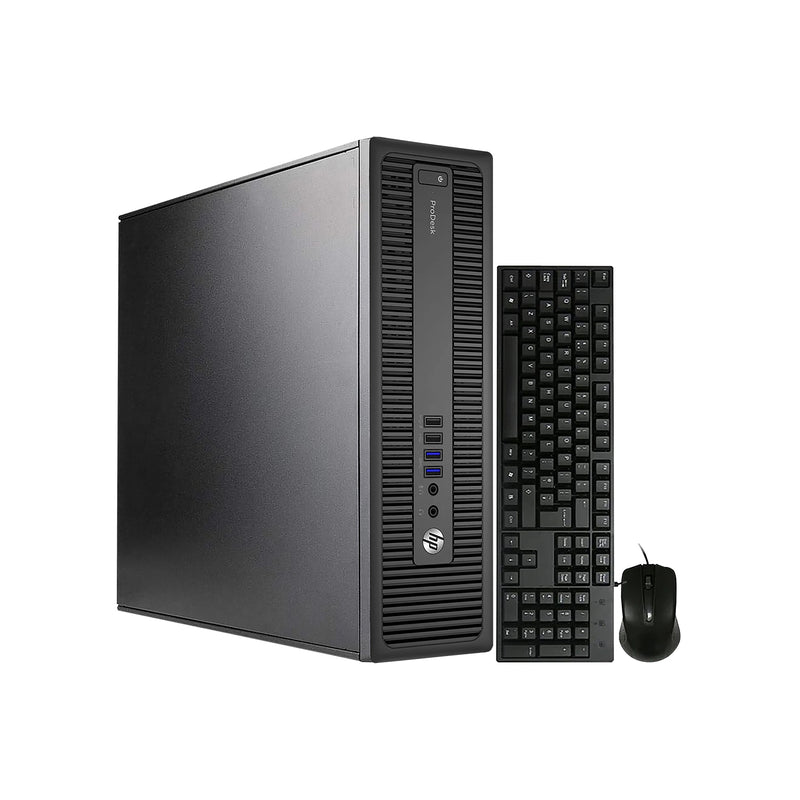 HP ProDesk 600 G2 SFF Desktop Computer PC - Intel Core i7 - 6th Gen Up to 4.00 GHz Processor, 16GB - 32GB DDR4 RAM, 512GB - 2TB SSD, Windows 10 Pro, Wired Keyboard and Mouse - Refurbished