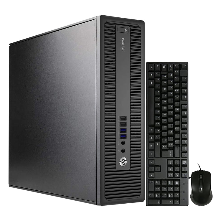 HP ProDesk 600 G2 SFF Desktop Computer PC - Intel Core i7 - 6th Gen Up to 4.00 GHz Processor, 16GB - 32GB DDR4 RAM, 512GB - 2TB SSD, Windows 10 Pro, Wired Keyboard and Mouse - Refurbished