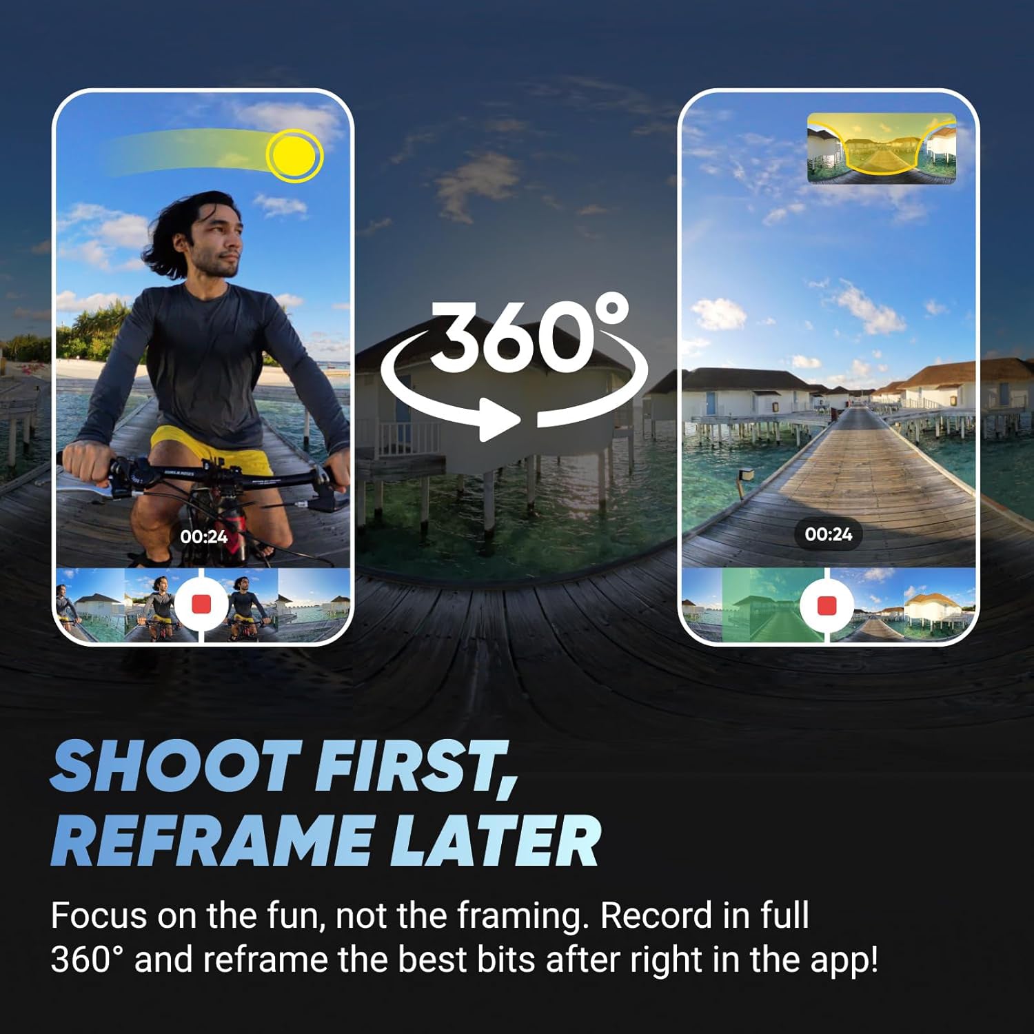 Insta360 X4 8K 360° Action Camera - Waterproof, New 2.5" TouchScreen, Invisible Selfie Stick Effect, Stabilization, AI Editing