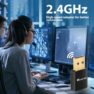 HAJAAN 300Mbps USB WiFi Adapter Plug and Play WiFi Dongle for PC Desktop, Laptop, Wireless Network Adapter Support Windows 10, 8, 7, Vista, XP, Mac OS