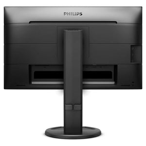 PHILIPS 24" Inch FHD 1920 x 1080 Monitor Adaptive Sync 60Hz Refresh Rate Built-in Speakers Height Adjustable Low Blue Light Flicker Free Monitor HDMI, DisplayPort, VGA, DVI-D(241B8QJEB)