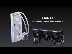Lian-Li GA II Trinity Performance 360mm CPU Cooler Fans - Double Stack Fin Radiator With Daisy-Chainable LCP Fan - White (GA2P36W)