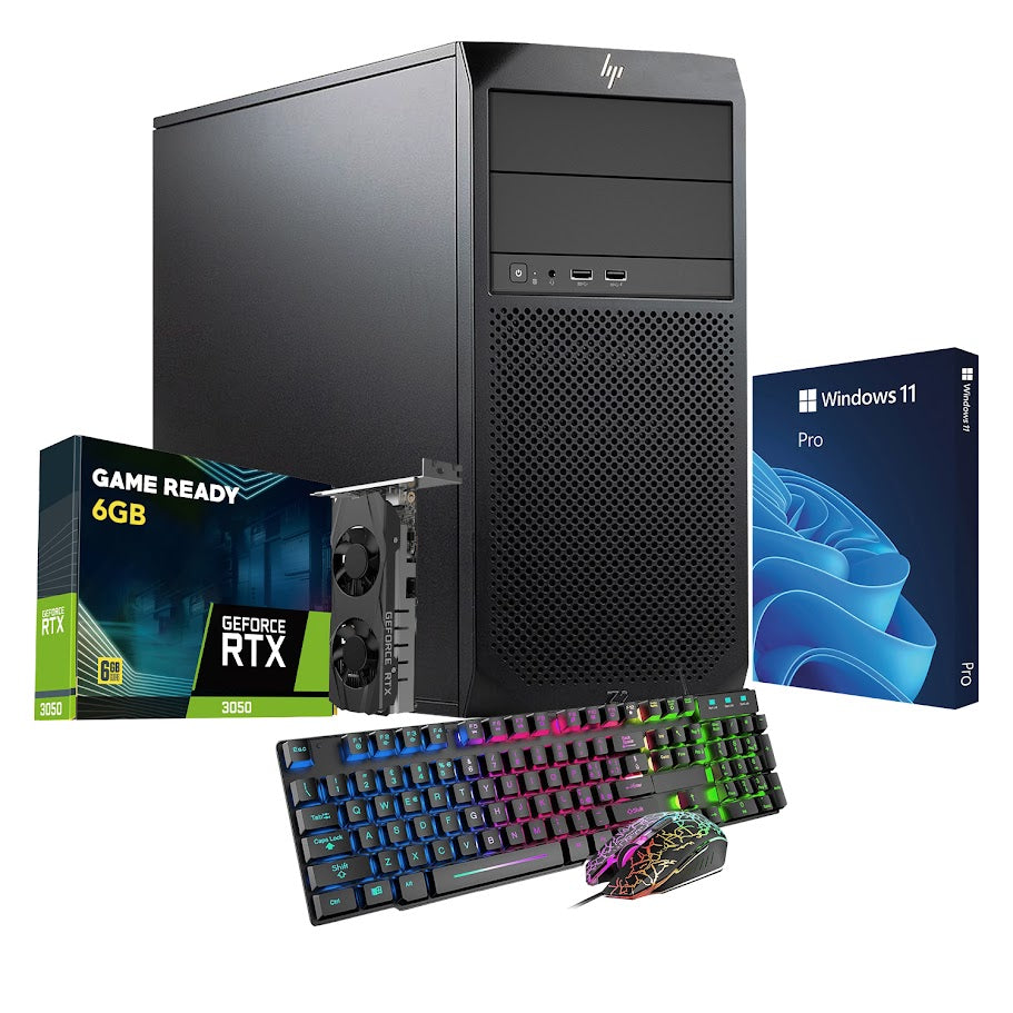 HP Z2 G4 Tower High Performance Workstation PC With GeForce RTX 3050 6GB Graphics Card, Intel Core i5 - 8th Gen Up to 4.10 GHz Processor, 16GB - 32GB DDR4 RAM, 512GB - 2TB SSD, OS - Windows 11 Pro - Refurbished