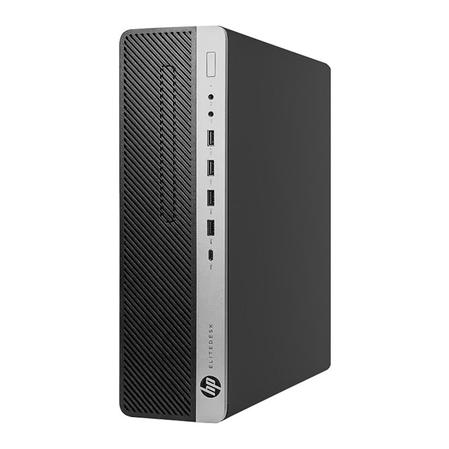 HP EliteDesk 800 G4 SFF Desktop PC - Intel Core i5 - 8th Gen Up to 4.10 GHz Processor, 16GB DDR4 RAM, 512GB - 1TB SSD, Windows 11Pro, New 24/27 inch FHD Monitor, RGB Speaker / SoundBar / Headset - Refurbished