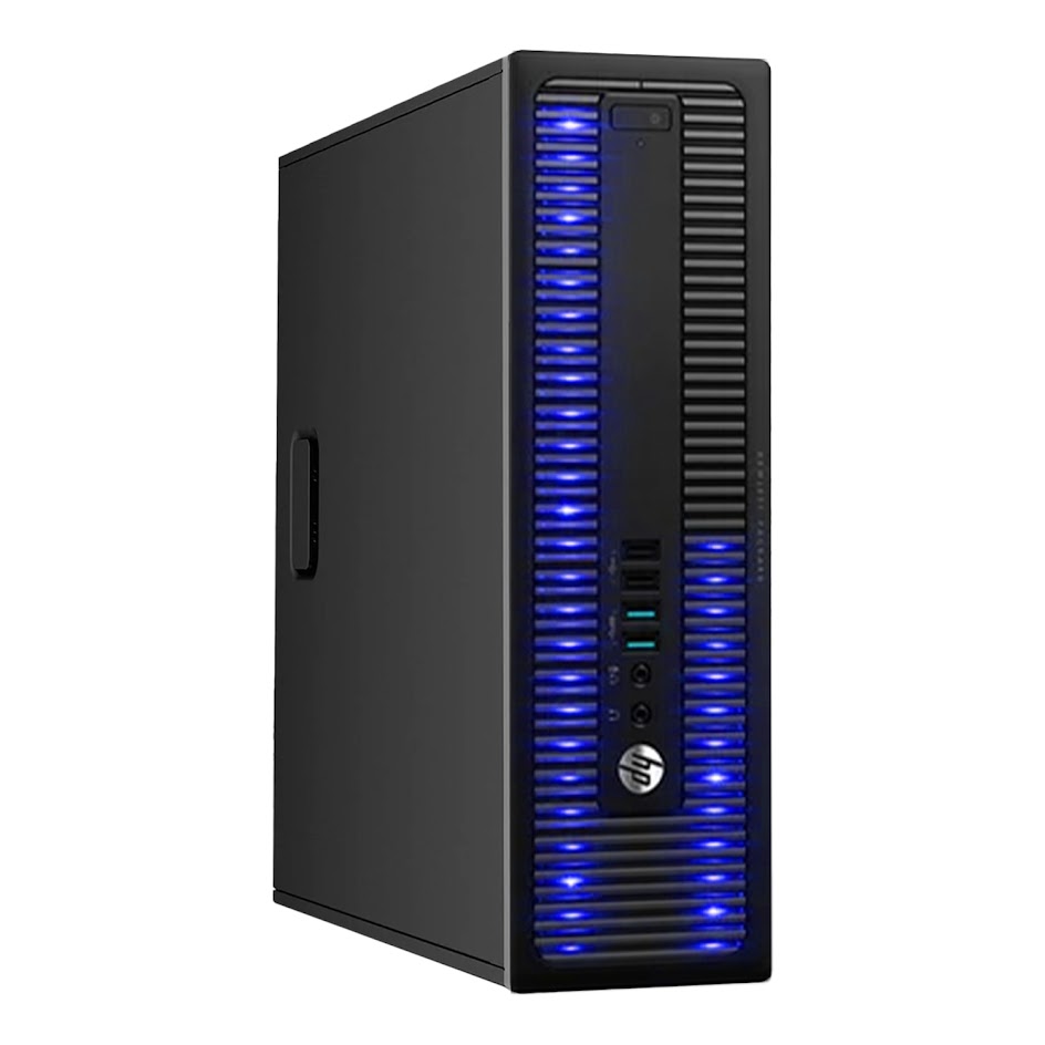 Custom Built RGB Lights - HP EliteDesk Desktop Computer Intel Core i5 - 6500, 3.2 GHz 8GB RAM 512GB SSD Win 10 Pro WIFI, Gaming PC Keyboard & Mouse - Refurbished