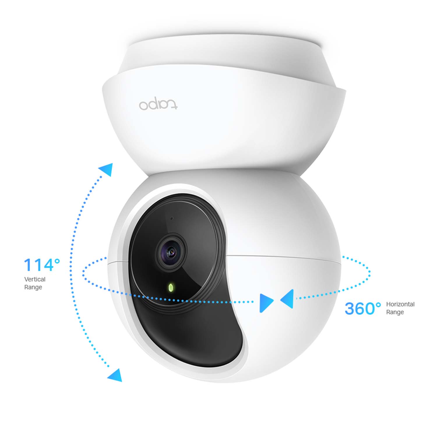 Tapo TP - Link C200, Pan/Tilt 360 Degree Home Security Wi-Fi Camera, 1080p Night Vision and SD Card Storage, Works With Alexa & Goggle Home - (TAPO C200)