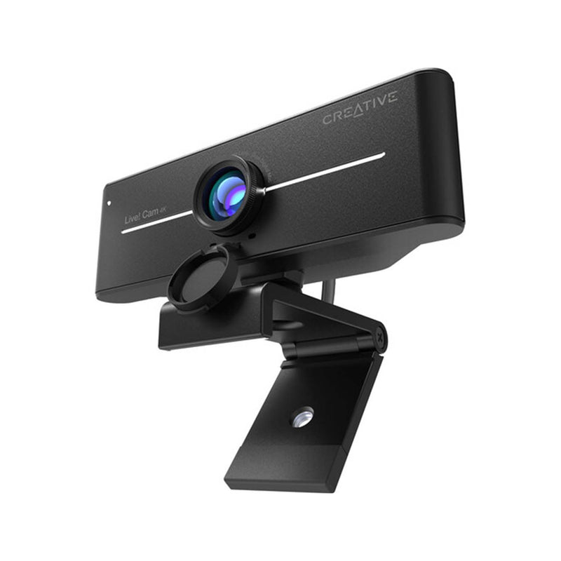 Creative Live! Cam Sync 4K UHD - 3840x2160 Webcam with Backlight Compensation, Dual Built-In Mics and Button Control Support, Compatibility With Windows PC and macOS - (73VF092000000)