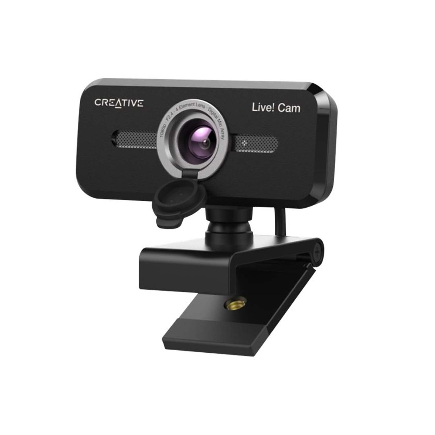 Creative Live! Cam Sync 1080p V2 | Webcam with Auto Mute and Noise Cancellation for Video Calls | Compatibility With Windows PC and macOS - (73VF088000000)