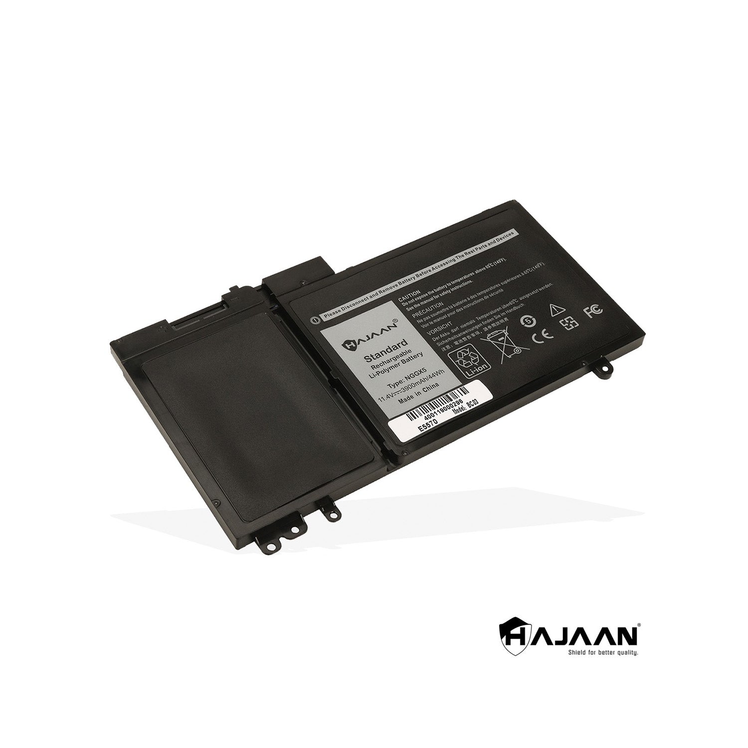 HAJAAN New Laptop battery for Dell Latitude E5570, E5470, M3510, E5270, NGGX5 Li-polymer(3900mAh/44WAH, 3- Cells, 11.4V) 1 Year Warranty