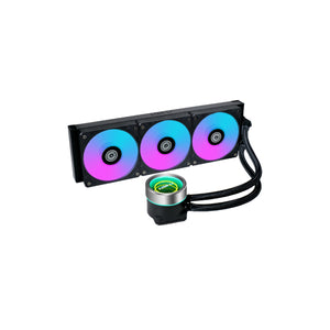 Lian-Li GA II Trinity Performance 360mm CPU Cooler Fans - Single Stack Fin Radiator With Daisy-Chainable ARGB Fan - Black (GA2T36B)