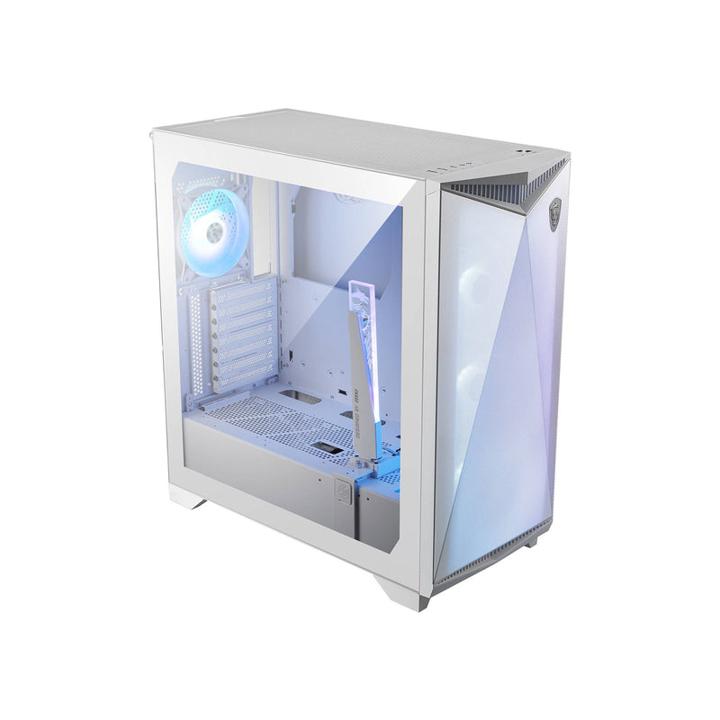 MSI MPG GUNGNIR 300R Airflow Mid-Tower ARGB Fan Gaming Case - Patented DIY friendly design with Omnidirectional Graphics Card - White / Black