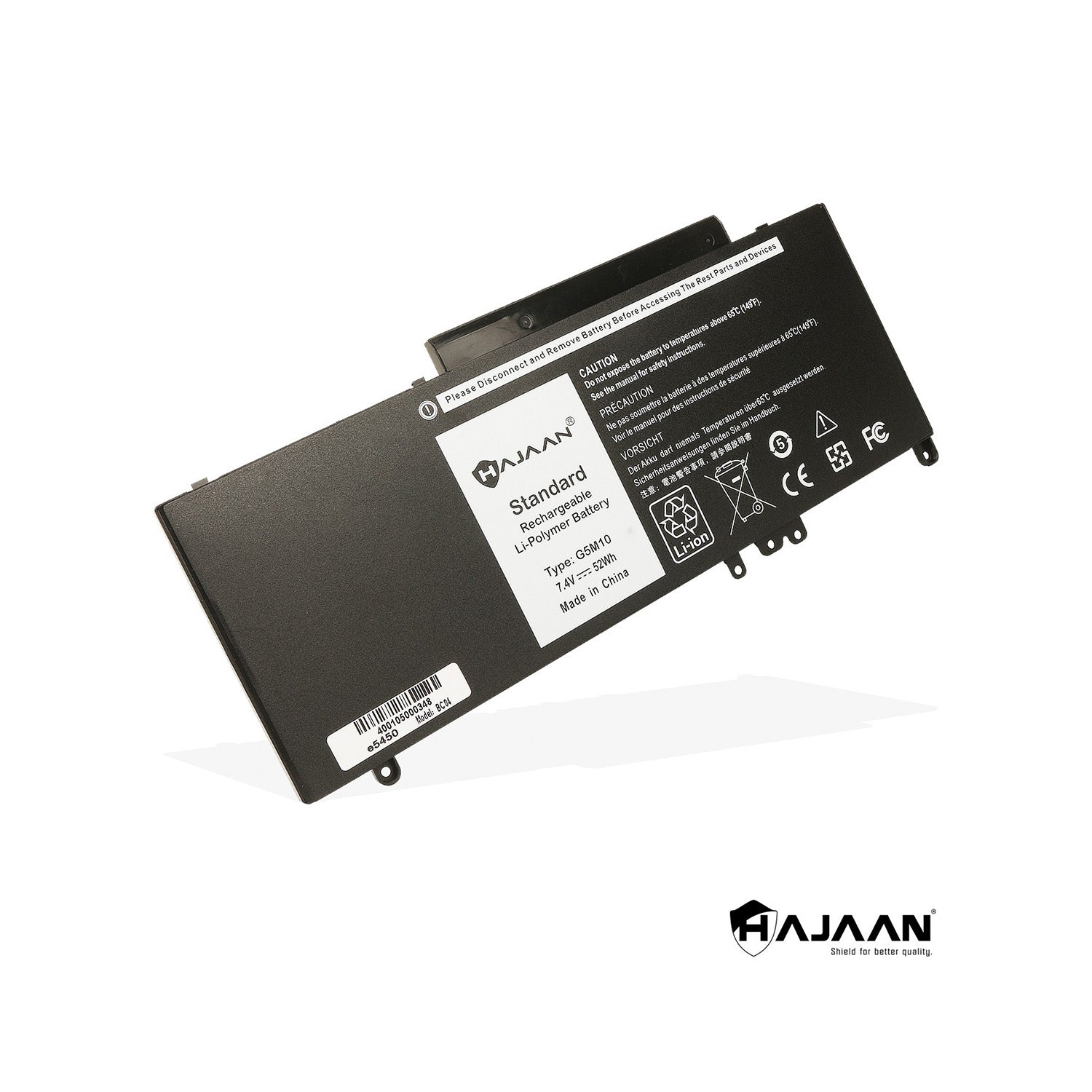 HAJAAN New Dell Lattitude E5450 E5550 8V5GX R9XM9 WYJC2 1KY05 G5M10 – High Performance (Li-polymer, 7000mAh / 52Wh,4-Cells,7.4V) Laptop Battery, 1 Year Warranty