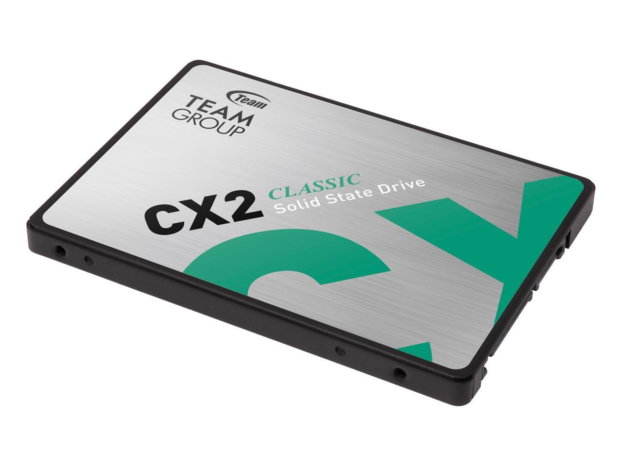 TEAMGROUP CX2 Solid State Drive, Form Factor 2.5 Inch, 2TB SATA III 3D TLC Internal SSD, Read Speed Up To 540 MBps  (T253X6002T0C101)