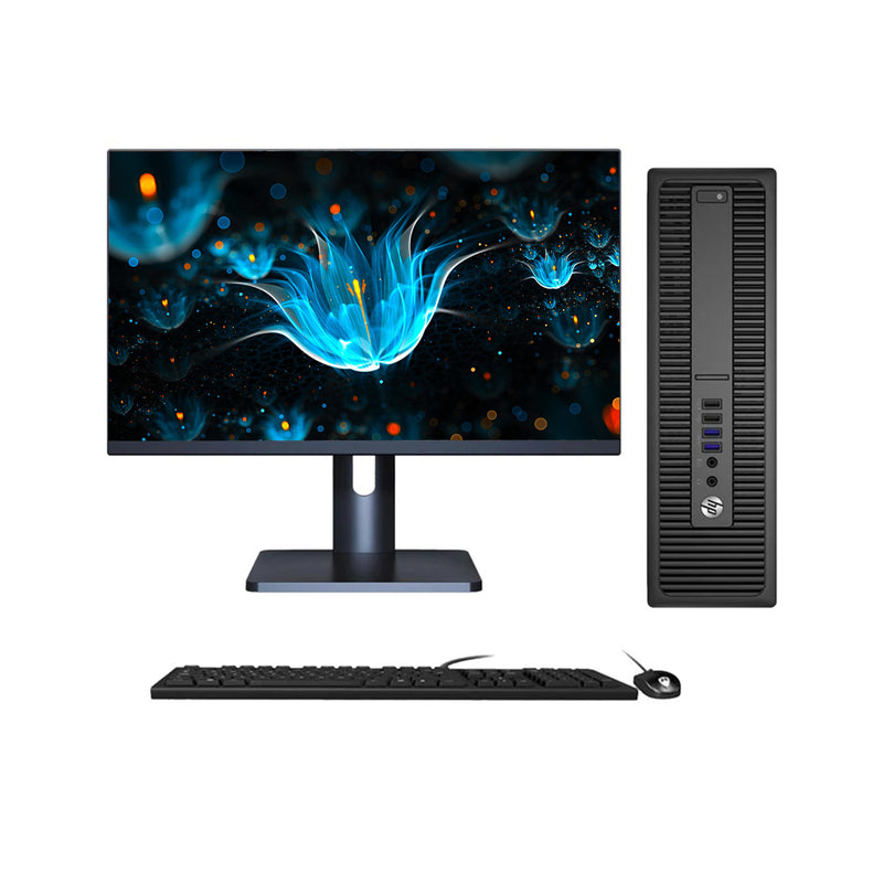 HP ProDesk SFF Desktop Computer with 24 - 27 inch Flat Screen Monitor - Intel Core i7-6700 Processor 3.40 GHz |8GB - 32GB DDR4 RAM| 256GB - 1TB SSD| Windows 10 Professional WIFI