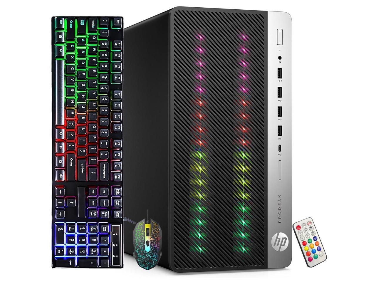 HP ProDesk RGB GAMING TOWER PC | GeForce RTX 3050 6GB GDDR6 | Intel Core i7 - 6th/ 7th Gen | 16GB - 32GB DDR4 RAM | 1TB - 2TB SSD | Windows 10 Pro | RGB Keyboard and Mouse - Refurbished