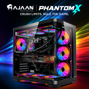 HAJAAN Liquid Cooling Gaming PC, Ryzen 7 5800X Up to 4.7 GHz Processor, GeForce RTX 5060 Graphics Card, 32GB DDR4 RAM, 1TB NVMe SSD, WiFi 6, Bluetooth / Windows 11 Pro, PhantomX