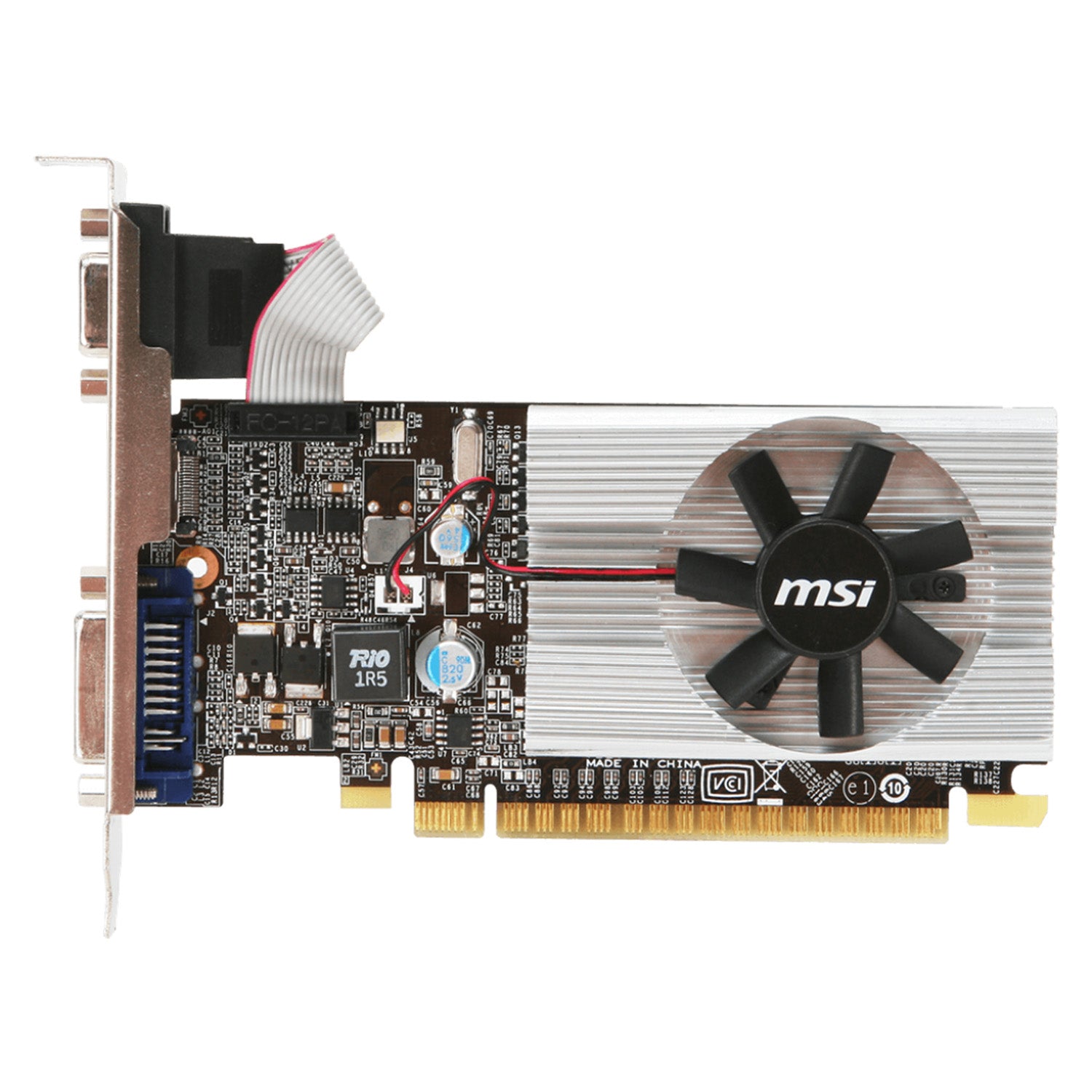 MSI NVIDIA GeForce 210 Graphics Card / Single-Fan 1GB DDR3 / PCIe 2.0 Video Card / HDCP Support, HDMI, DVI, VGA (N210-MD1G/D3)