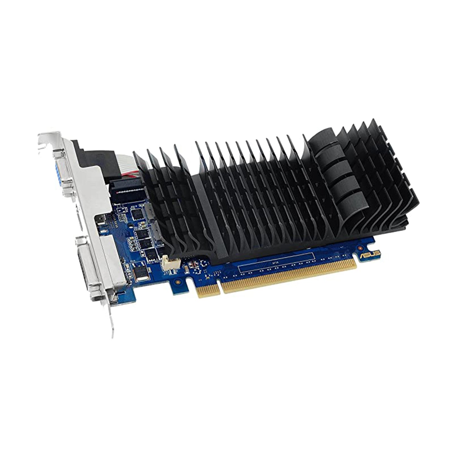 ASUS GeForce GT 730 2GB GDDR5 low profile graphics card for silent HTPC build (with I/O port brackets), HDMI, DVI-D