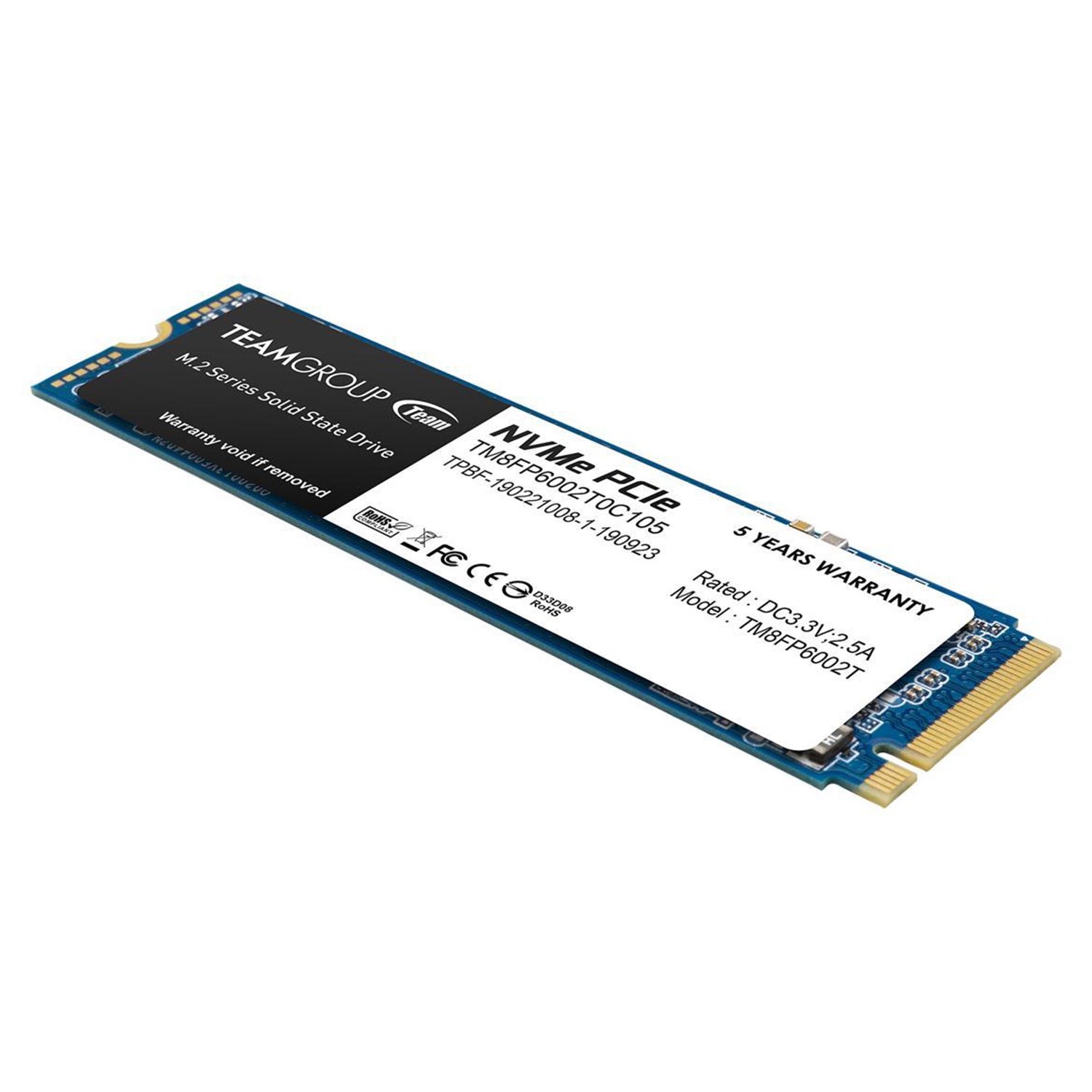 TEAMGROUP MP33 - M.2 PCle SSD 2TB | R/W Speed up to 1,800/1,500MB/s - (TM8FP6002T0C101)