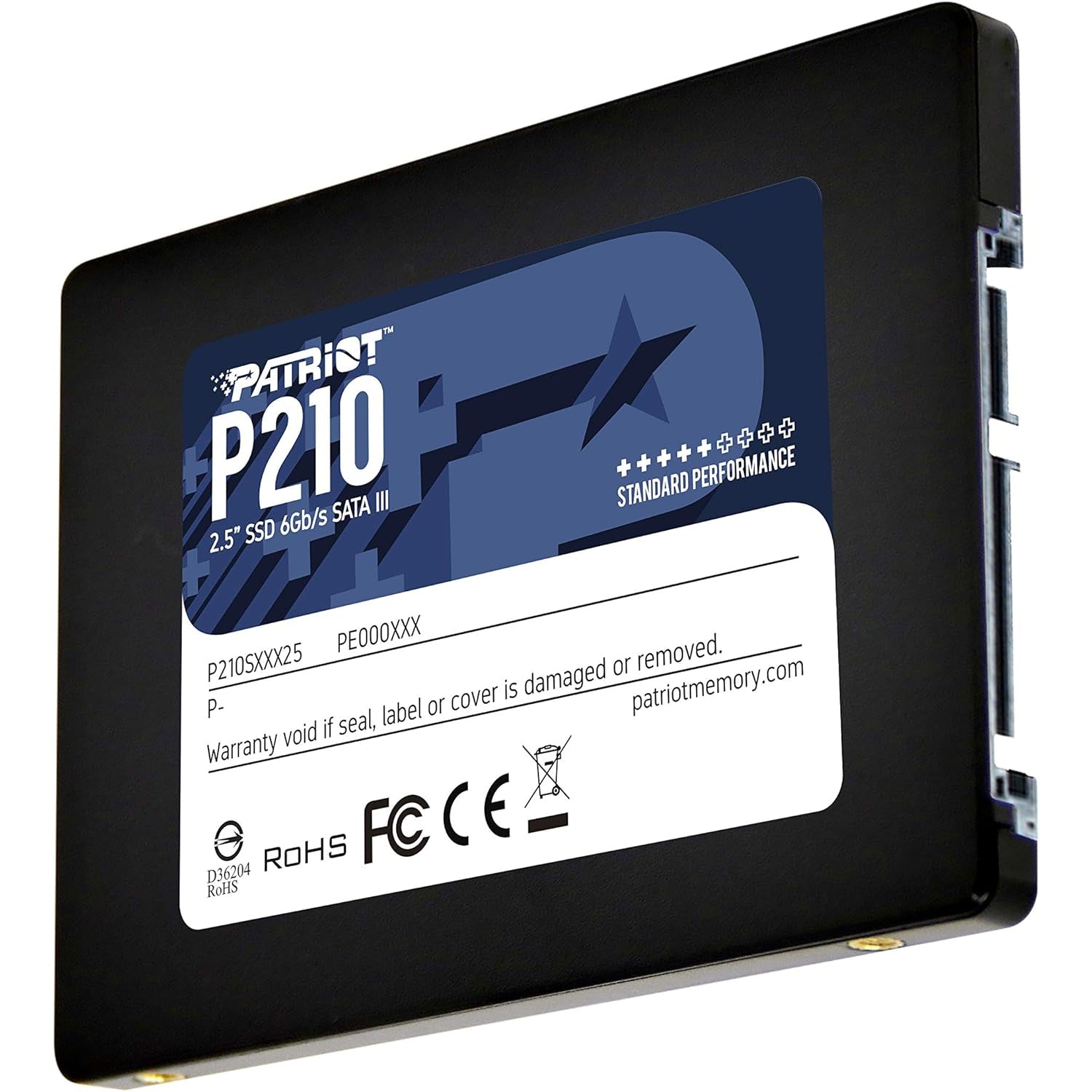 Patriot P210 SSD 2TB SATA 3, Internal Solid State Drive 2.5 Inches, Read speeds up to 520MB/s, Write speeds up to 430MB/s, O/S Supported - Windows 7/8.0/8.1/10 (P210S2TB25)