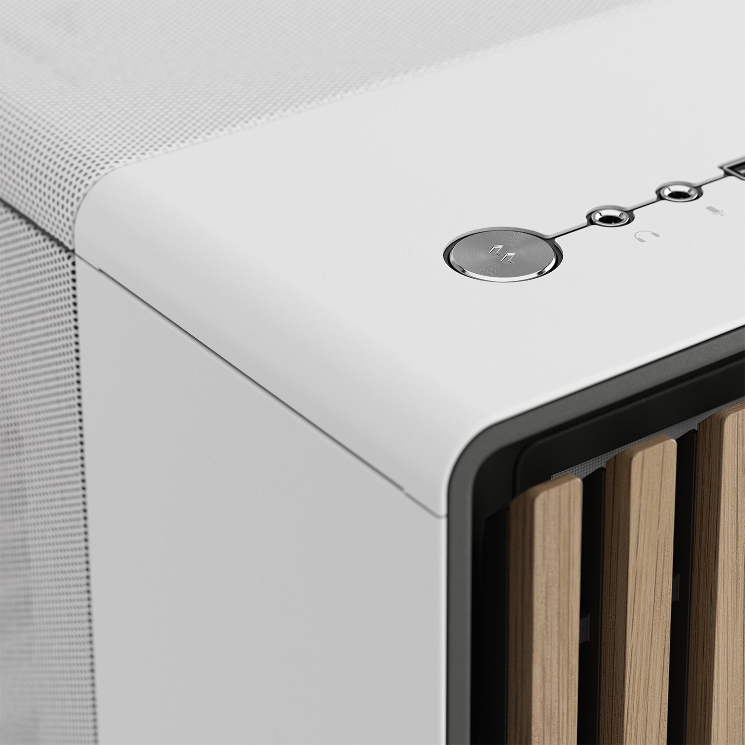 Fractal Design North ATX Mid Tower Chalk White Gaming PC Case - (FD-C-NOR1C-03)