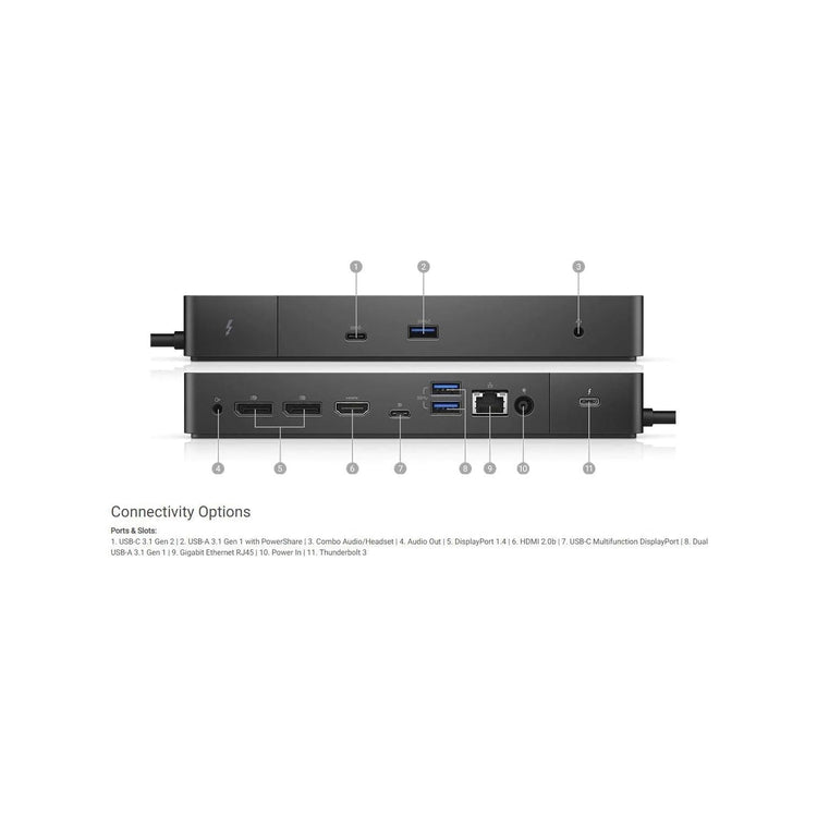 DELL WD19TBS Thunderbolt Docking Station with 180W AC Power Adapter