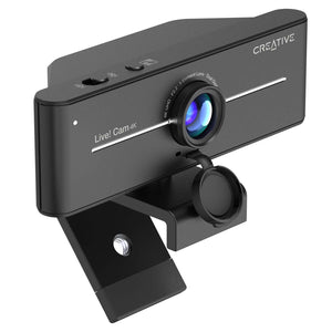 Creative Live! Cam Sync 4K UHD - 3840x2160 Webcam with Backlight Compensation, Dual Built-In Mics and Button Control Support, Compatibility With Windows PC and macOS - (73VF092000000)