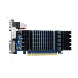 ASUS GeForce GT 730 2GB GDDR5 low profile graphics card for silent HTPC build (with I/O port brackets), HDMI, DVI-D