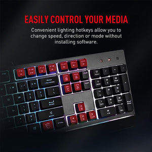 MSI VIGOR GK30 COMBO - Mechanical Gaming Keyboard RGB Backlit USB Wired Keyboard with Plunger Switches  20-key anti-ghosting 104 Keys, for Desktop PC  - Black
